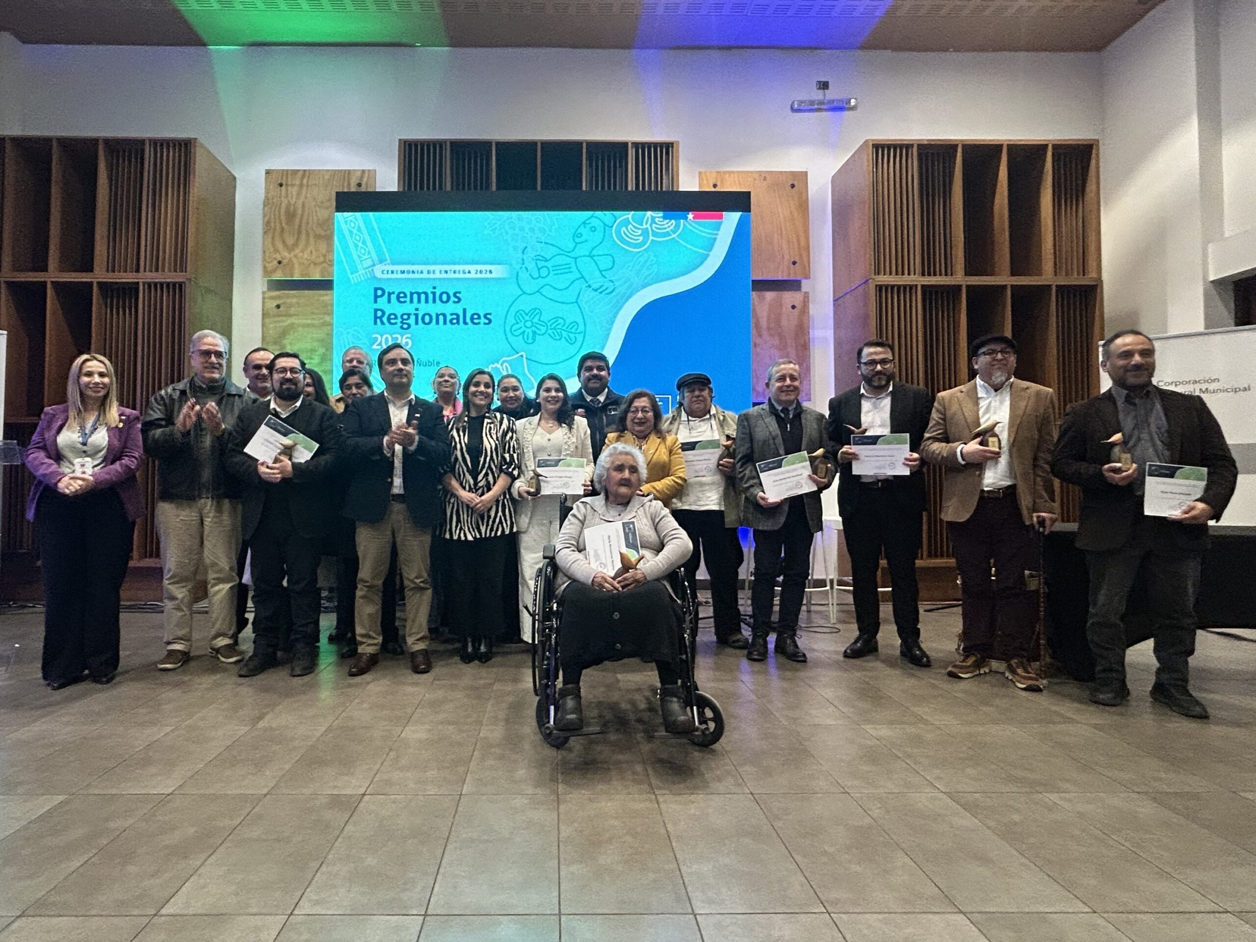 Ocho representantes de las artes, la cultura y el patrimonio fueron reconocidos con los Premios Regionales de Ñuble 2026